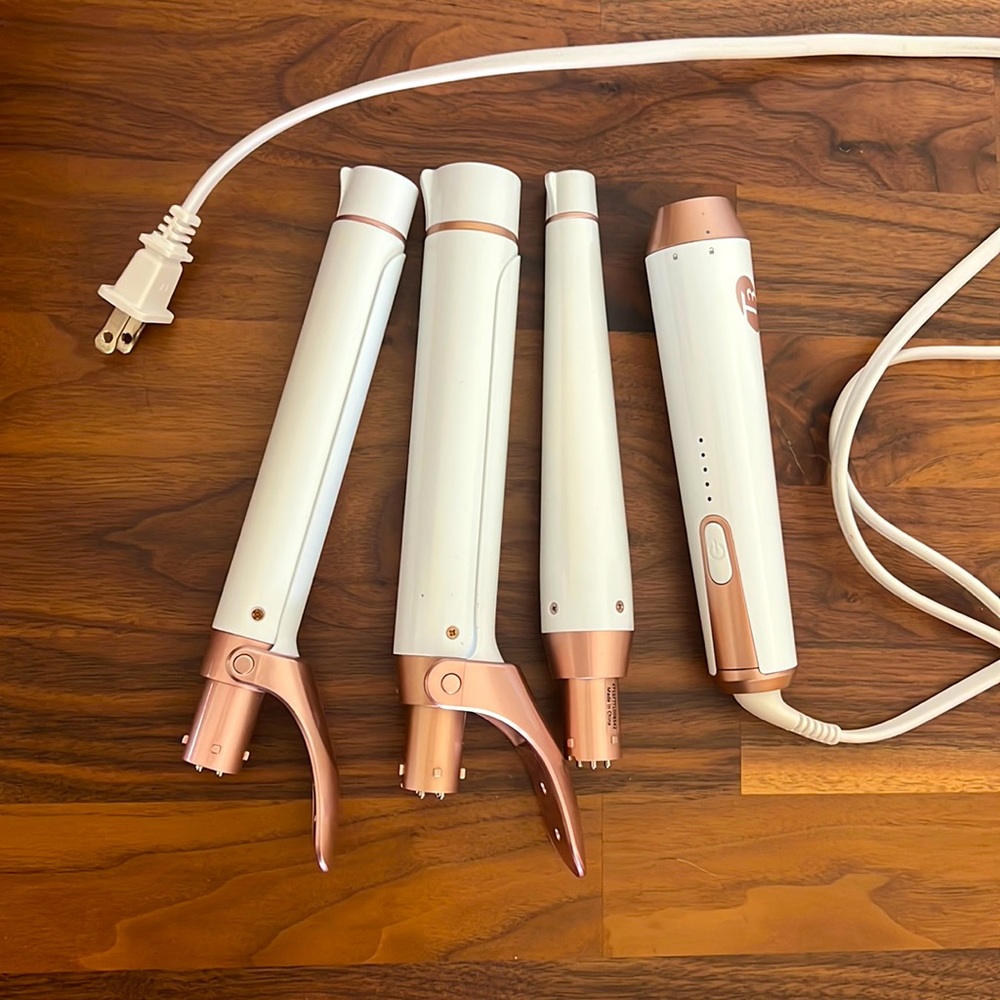 T3 Whirl Trio Interchangeable curling wand iron tapered and standard